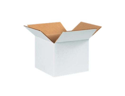 White deals corrugated boxes